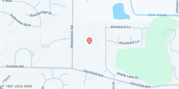Map showing Riverwood Community Chapel at 1407 Fairchild Ave., Kent, OH