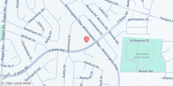 Map showing Emmanuel Lutheran Church at 4865 Wilmington Pike, Kettering, OH
