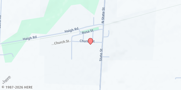 Map showing Kipton Community Church at 511 Church St., Kipton, OH