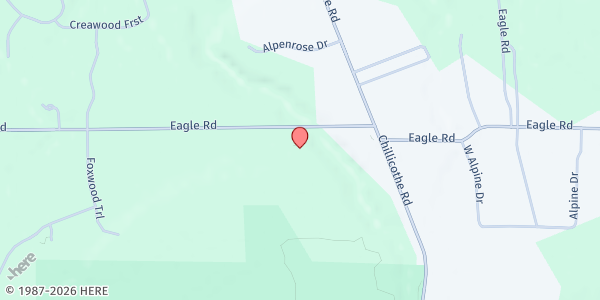 Map showing Divine Word Catholic Church at 8100 Eagle Rd, Kirtland, OH