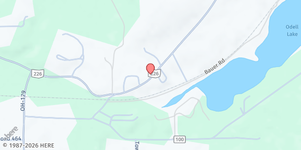 Map showing Lakeville United Methodist Church at 14029 SR 226, Lakeville, OH