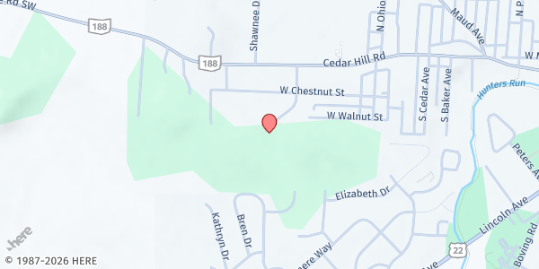 Map showing Saint Mark Emerald Food Pantry - Food Distribution Center at 331 Gay St, Lancaster, OH