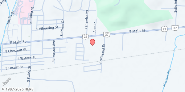 Map showing Victory Center Lancaster at 1620 Main Street, Lancaster, OH