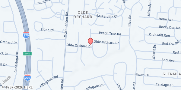 Map showing Better Way Ministries at 6170 Olde Orchard Drive, Laurel Canyon, OH