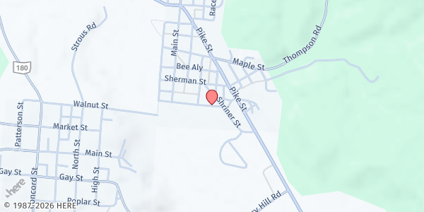 Map showing Laurelville Community Food Pantry Inc. at 16138 PIKE ST, LAURELVILLE, OH