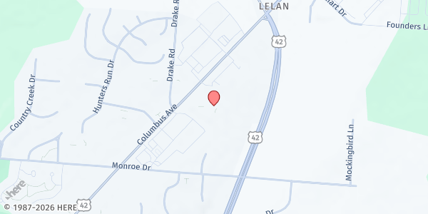 Map showing Citygate Church at 1004 Columbus Avenue, Lebanon, OH