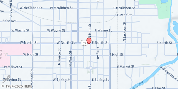 Map showing Firm Foundation Christian Center - Food Distribution Center at 125 South McDonald, Lima, OH