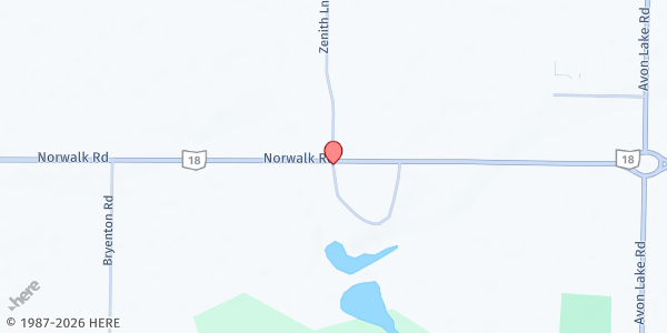 Map showing Our Lady Help of Christian's Catholic Church - Pantry at 9608 Norwalk Rd, Litchfield, OH