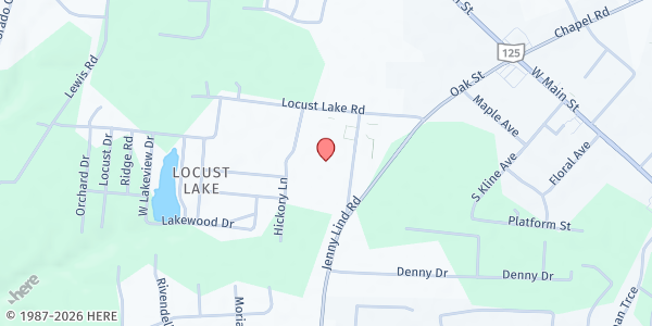 Map showing St. Bernadette SVDP at 1479 Locust Lake Rd., Locust Lake, OH
