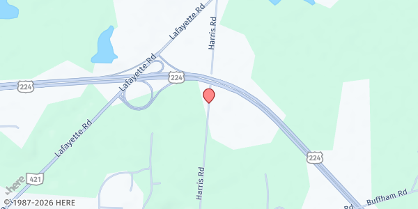 Map showing Victory Baptist Church at 8343 Harris Rd., Lodi, OH