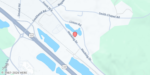 Map showing HAPCAP for Health Market at 35222 Hocking Drive, LOGAN, OH