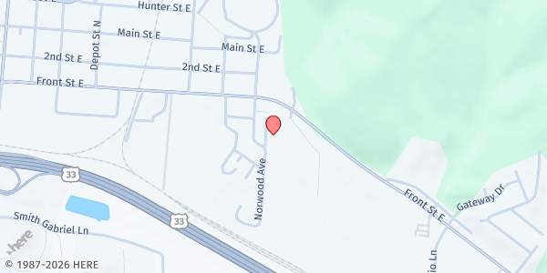 Map showing SE Ohio Foodbank - Location 5 at 1005 C I C DR, LOGAN, OH