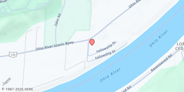 Map showing Golden Harvest at 54120 Fellowship Dr., Long Bottom, OH