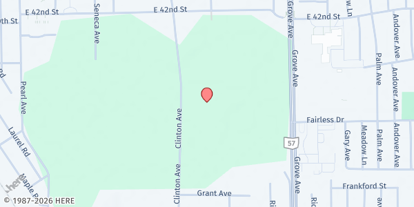 Map showing Christ Lutheran Church Pantry at 4501 CLINTON AVE, LORAIN, OH