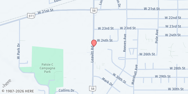Map showing Food Pantry - Lorain at 2505 LEAVITT RD, LORAIN, OH