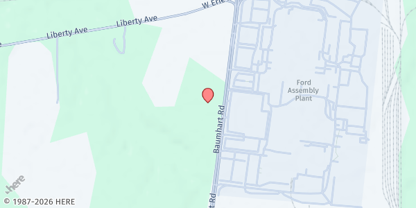 Map showing Second Harvest Food Bank of North Central Ohio at 5510 Baumhart Rd, Lorain, OH