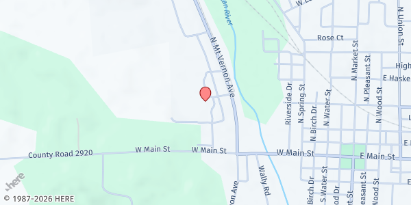 Map showing New Hope Community Church at 421 Campus Ave, Loudonville, OH