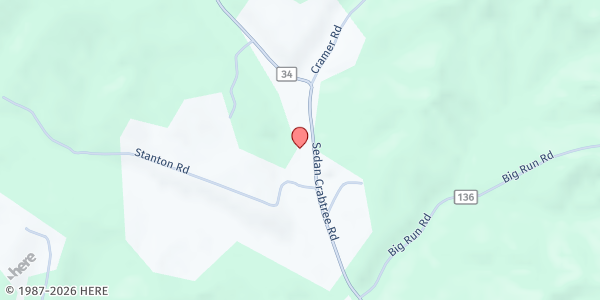 Map showing Community of Christ at 1392 Thomas Hollow Rd, Lucasville, OH