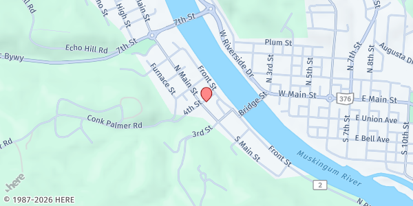 Map showing Lutheran Social Services Mobile Food Pantry - Morgan Distribution Site at 390 North Main Street, Malta, OH