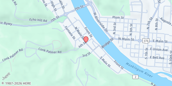 Map showing Malta UMC at 514 N. Main St, Malta, OH