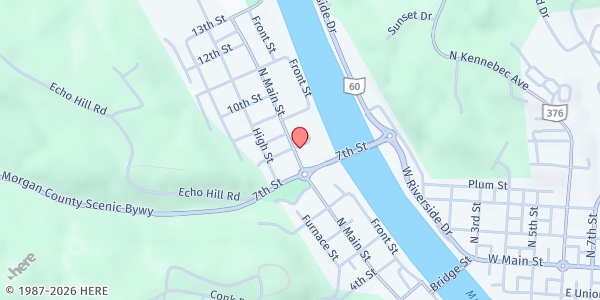 Map showing Stockport United Methodist Church at Stockport United Methodist Church, Malta, OH