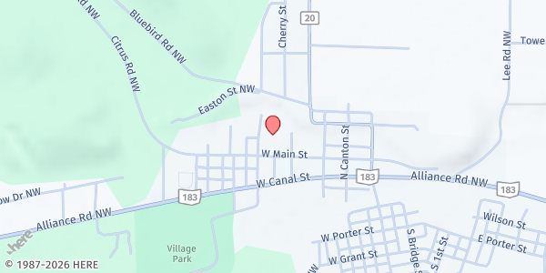 Map showing Damascus Friends Church - Malvern Campus at 401 W Main St, Malvern, OH