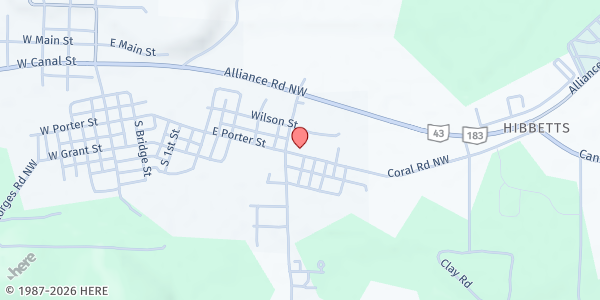 Map showing Malvern Christian Care Center at 715 E. Porter St., Malvern, OH