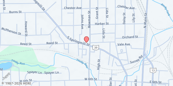 Map showing Journey Life Center at 486 Springmill Street, Mansfield, OH