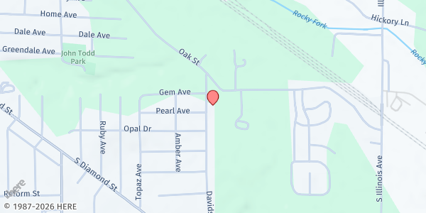 Map showing Mansfield Foursquare Church at 383 Davidson St, Mansfield, OH