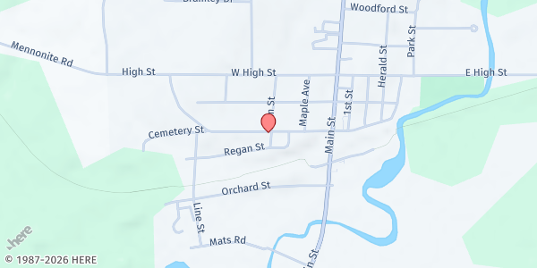 Map showing Pantry at 4572 W Prospect St, Mantua, OH