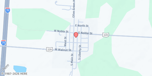Map showing Angel Food Pantry at 8 North Main Street, Marengo, OH