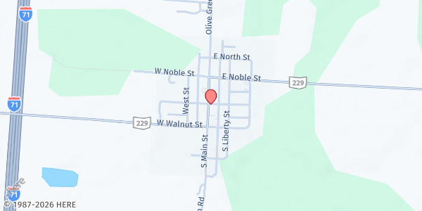 Map showing Angel Food Pantry at Marengo UMC at 8 North Main, Marengo, OH