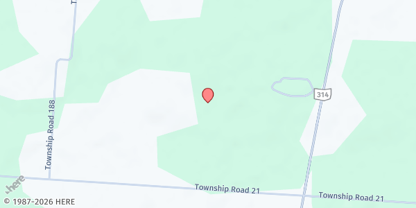 Map showing Second Harvest Food Bank of Clark, Champaign & Logan Counties at , Marengo, OH