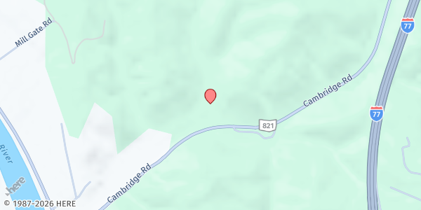 Map showing Greater Marietta Community Food Pantry at 635C SR 821 Complex #1 Building #3, Marietta, OH