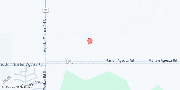 Map showing Johnson - Rudd Community Pantry at 6342 Marion Agosta Rd., Marion, OH