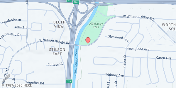 Map showing Trinity Lutheran Produce Market at 311 E 6th St., Marysville, OH