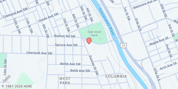 Map showing Boys & Girls Club Of Massillon at 730 Duncan St., SW, Massillon, OH