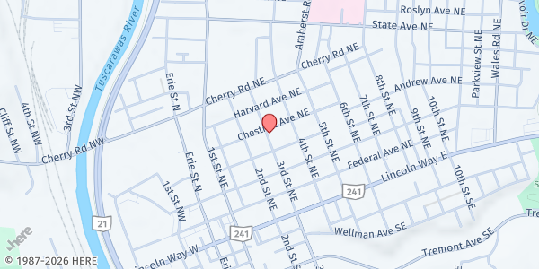 Map showing Pantry at 322 3rd St SE, Massillon, OH