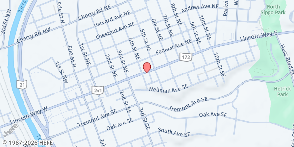 Map showing Pantry at 413 Lincoln Way E, Massillon, OH