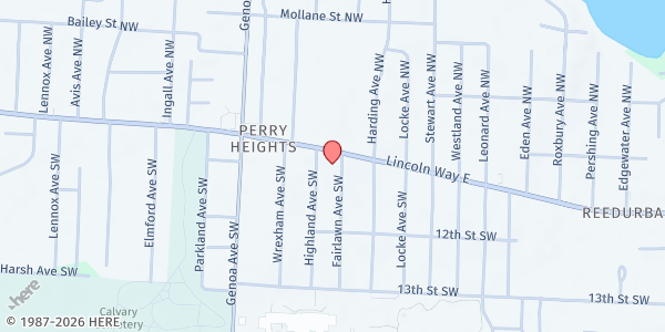 Map showing Perry Helping Perry at 3757 Lincoln Way East, Massillon, OH