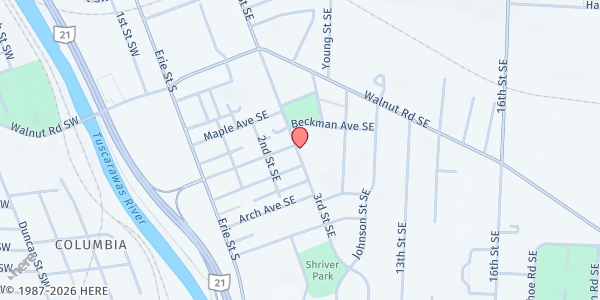 Map showing Sharing and Caring Pantry at 920 3rd St SE, Massillon, OH