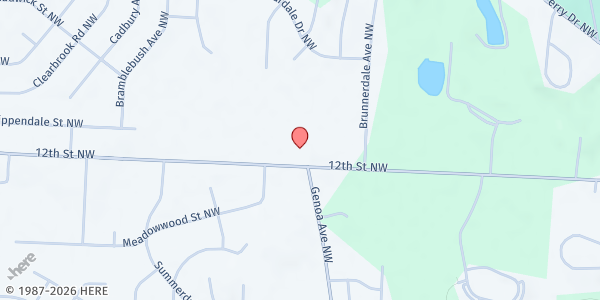 Map showing Stark County Hunger Task Force Direct Distribution at 3542 12th St NW, Massillon, OH