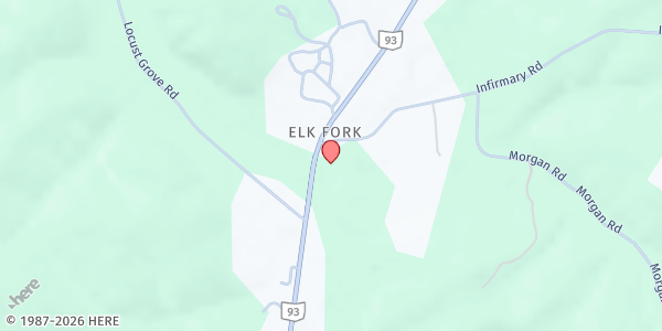 Map showing Renovate Life Church of God at 64698 Infirmary Road, MC ARTHUR, OH