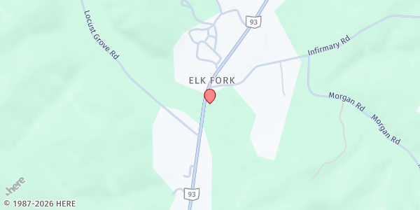 Map showing Renovate Life Food Pantry at 64698 Infirmary Road, McArthur, OH