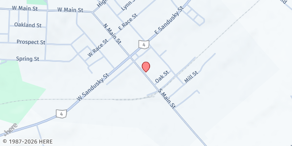 Map showing Church of Our Saviour at 56 S Main St, Mechanicsburg, OH