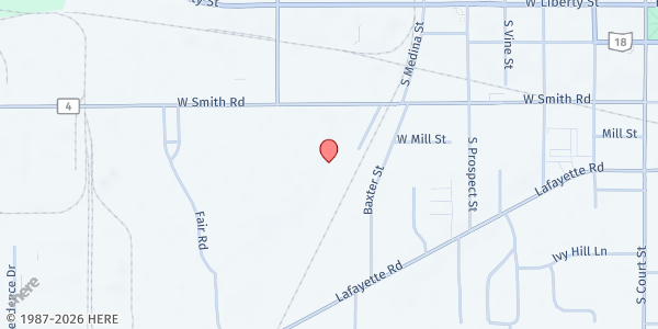 Map showing Feeding Medina County at 650 W Smith Rd C-8, Medina, OH