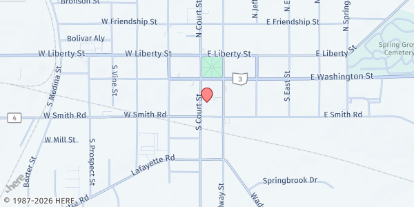 Map showing Medina United Methodist Church at 4747 Foote Road, Medina, OH