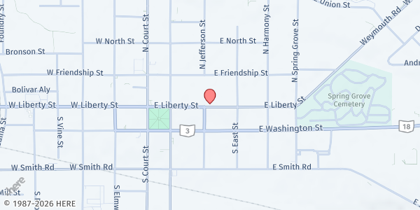 Map showing Pantry at 317 E Liberty St, Medina, OH