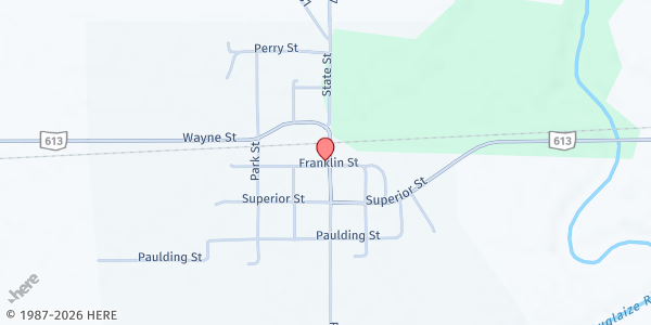 Map showing AUGLAIZE CHAPEL FOOD PANTRY at , Melrose, OH