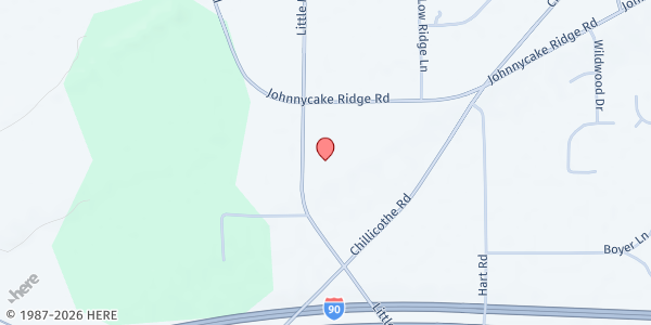 Map showing St. Andrew Episcopal Church at 7989 Little Mountain Rd, Mentor, OH